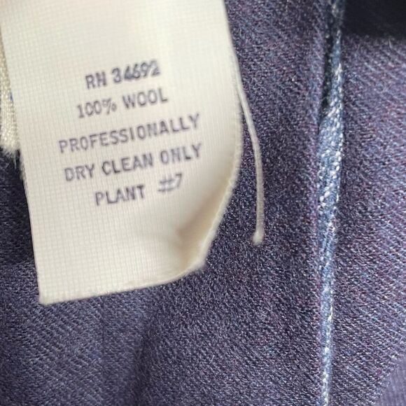 Vintage Givenchy 100% Shearing Wool Long Pleated Button Purple Skirt Size 12 - Picture 8 of 10